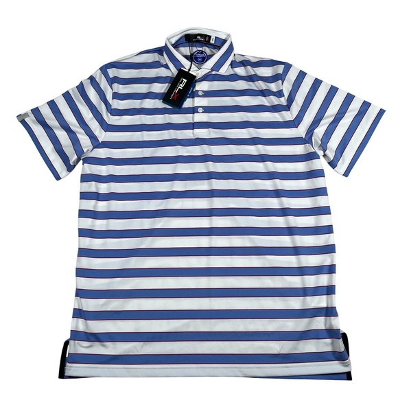 RLX Ralph Lauren Striped Golf Performance Polo Shirt Men's Large NWT $125